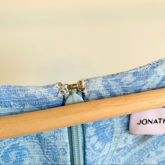 Jonathan Saunders Dress Yellow Blue Waisted Mid-line Length Pockets Size… - Picture 8 of 13